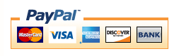 PayPal, Visa, Bank Card, Mastercard